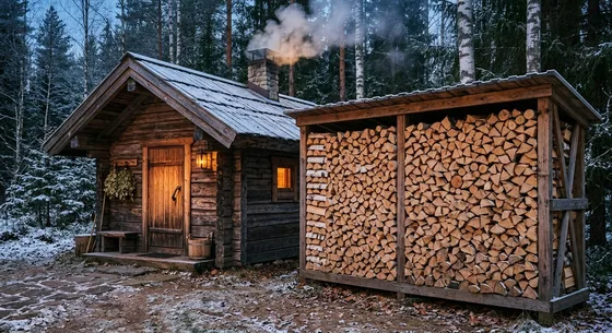 Укладка дров в Рассудове, улица Заречная, 15Б